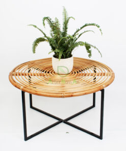 Rattan coffee table Japandi modern livingroom Vietnam manufacturer & wholesale
