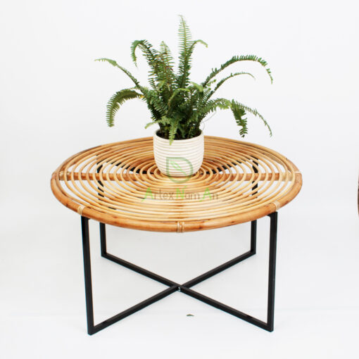 Rattan coffee table Japandi modern livingroom Vietnam manufacturer & wholesale