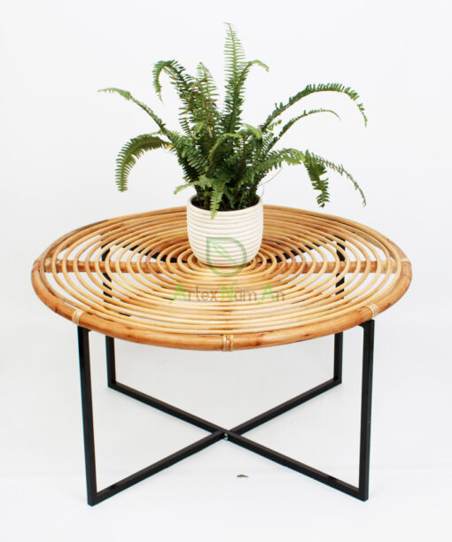 Rattan coffee table Japandi modern livingroom Vietnam manufacturer & wholesale