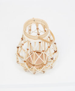 Natural color rattan open weave lanterns for home decor