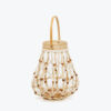 Natural color rattan open weave lanterns for home decor