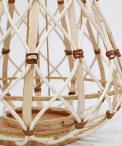 Natural color rattan open weave lanterns for home decor