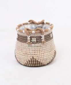 Mini Round Woven Seagrass Indoor Plant Pots SG 09 16 125 01 S1 2
