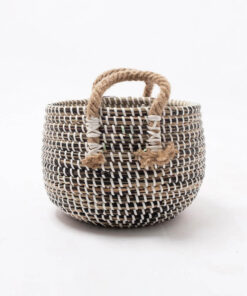 Mini Seagrass Plant Pots Indoor With Handles SG 09 16 124 01 S2