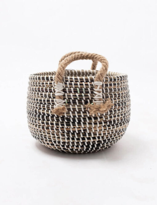 Mini Seagrass Plant Pots Indoor With Handles SG 09 16 124 01 S2