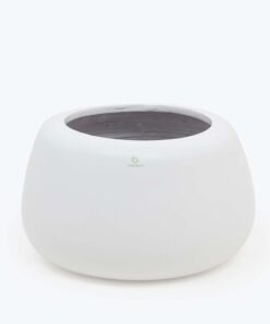 Natural Moderne Mini White Round Bamboo Indoor Planter Flower Pots for Wholesale S 15 16 047 01