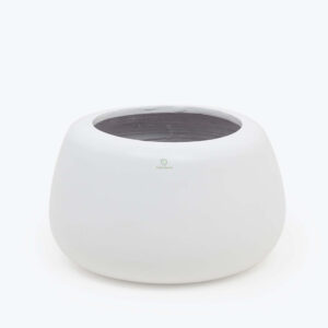 Natural Moderne Mini White Round Bamboo Indoor Planter Flower Pots for Wholesale S 15 16 047 01