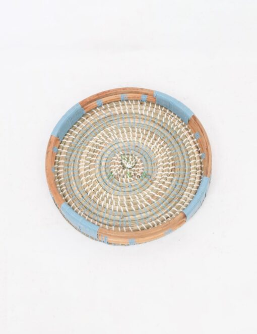Natural Round Seagrass And Rattan Decorative Trays Home Decor R 09 02 001 01