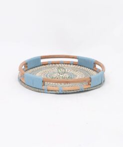Natural Round Seagrass And Rattan Decorative Trays Home Decor R 09 02 001 01