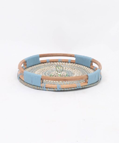 Natural Round Seagrass And Rattan Decorative Trays Home Decor R 09 02 001 01