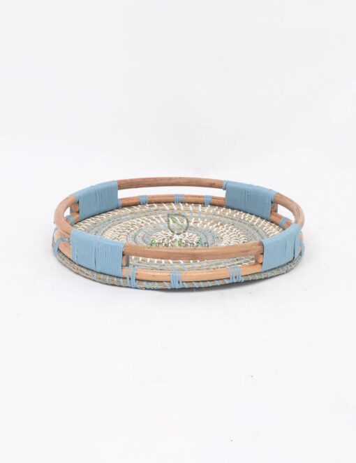 Natural Round Seagrass And Rattan Decorative Trays Home Decor R 09 02 001 01