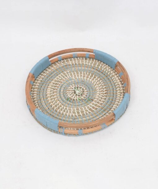 Natural Round Seagrass And Rattan Decorative Trays Home Decor R 09 02 001 01