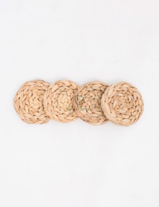 Natural Round Woven Water Hyacinth Drink Coaster Wholesale W 06 30 002 02