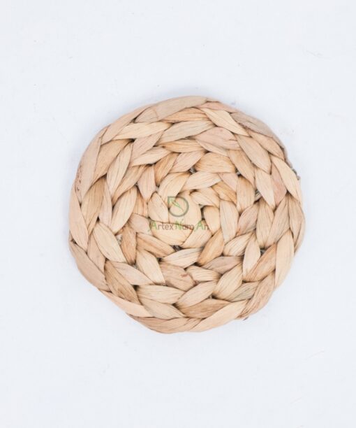 Natural Round Woven Water Hyacinth Drink Coaster Wholesale W 06 30 002 02