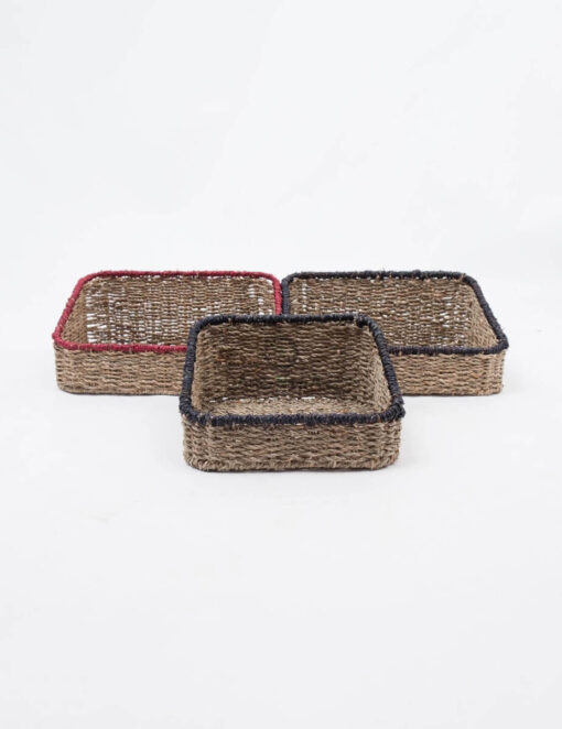 Open-front Rectangular Seagrass Storage Baskets Wholesale SG 06 03 006 01