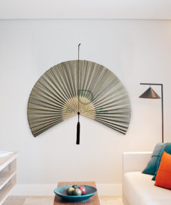 Fan Bamboo fan wall art hanging decor Japandi vietnam natural materials homeware manufacturer wholesaler