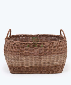 Natural Woven Rattan Laundry Storage Basket With Handles Also Hamper Basket Wholesale