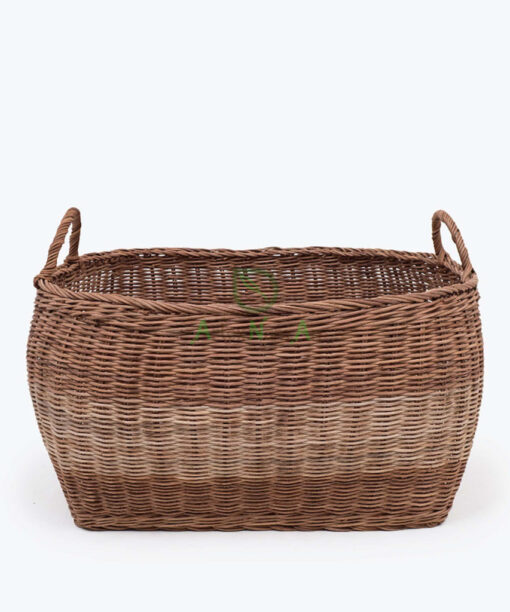 Natural Woven Rattan Laundry Storage Basket With Handles Also Hamper Basket Wholesale