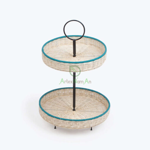 Natural 2 tier fruit basket also fruit tray for home decor