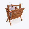 Eco Friendly Rattan Brown Magazine Rack Also Magazine Holder For Home Decor