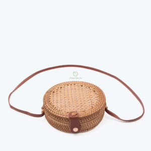 Handwoven round rattan vintage trellis pattern/straw tote bag/straw bag