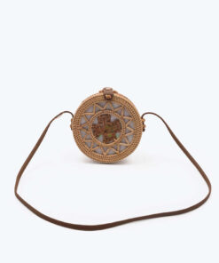 Vietnam Handmade round vintage sunburst/rattan bag bali/sea straw bag
