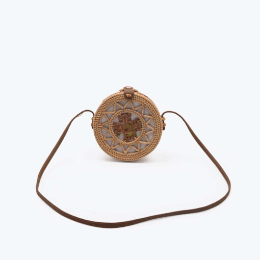 Vietnam Handmade round vintage sunburst/rattan bag bali/sea straw bag