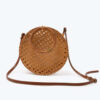 Handmade Round Rattan Handbags For Women Also Woven Shoulder Beach Bag Purse