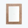 Natural Lattice Rectangular Rattan Decorative Wall Mirror for Room Decor