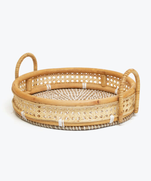 Rattan round wicker hamper trays wholesale SGR 09 03 005 01L