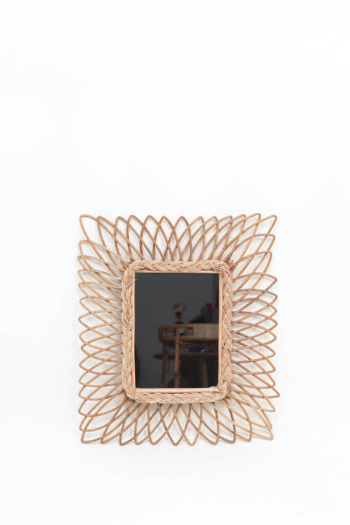 Rectangular Rattan Decorative Mirror R 68 28 001 01
