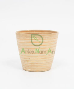 Round Bamboo Succulent And Cactus Indoor Planter Flower Pot S 15 16 068 01