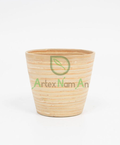 Round Bamboo Succulent And Cactus Indoor Planter Flower Pot S 15 16 068 01