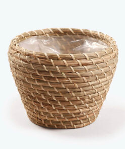 Round Coiled Seagrass Succulent Planter Pot SG 09 16 026 1