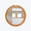 Round Rattan Mirror Decor Wall Hanging R 68 28 003 01