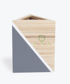 Eco Friendly Bamboo Triangle Indoor Flower Pots & Planters For Home Decor