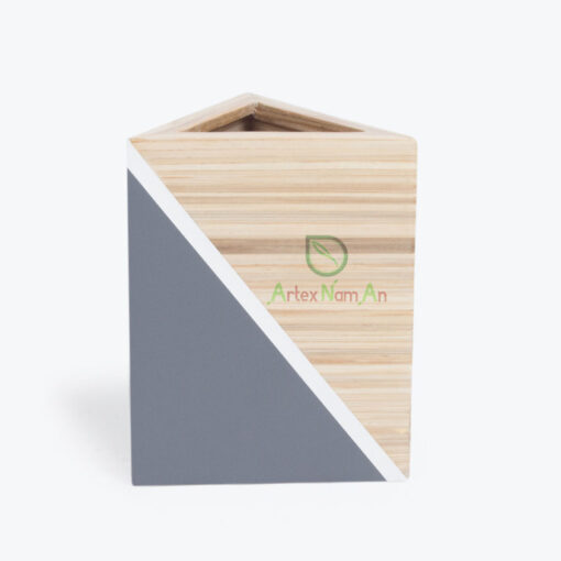 Eco Friendly Bamboo Triangle Indoor Flower Pots & Planters For Home Decor