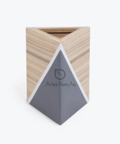 Eco Friendly Bamboo Triangle Indoor Flower Pots & Planters For Home Decor