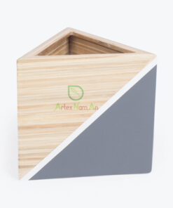 Eco Friendly Bamboo Triangle Indoor Flower Pots & Planters For Home Decor
