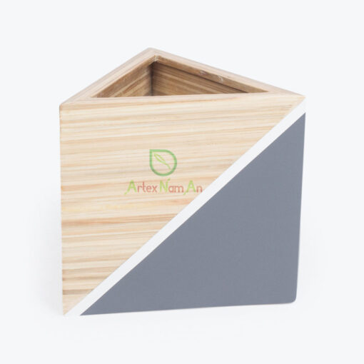 Eco Friendly Bamboo Triangle Indoor Flower Pots & Planters For Home Decor