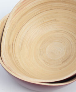 Natural Bamboo Serving Bowl for Fruits & Salads