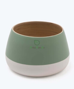 Natural Green And White Bamboo Flower Pots & Planters Modern