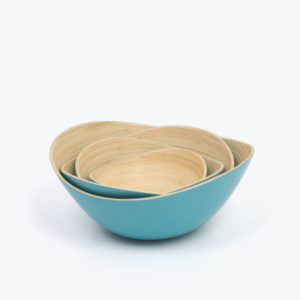 Eco Friendly Oval Bamboo Bowls Salad Bowls For Kitchen Tableware
