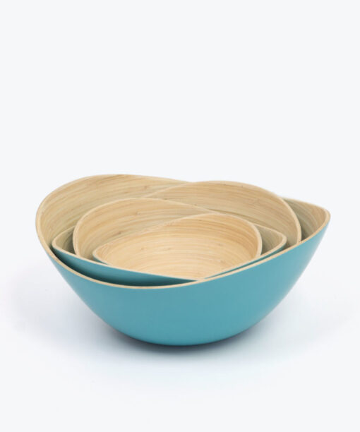 Eco Friendly Oval Bamboo Bowls Salad Bowls For Kitchen Tableware
