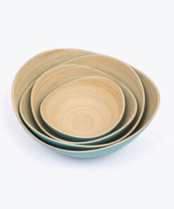 Eco Friendly Oval Bamboo Bowls Salad Bowls For Kitchen Tableware