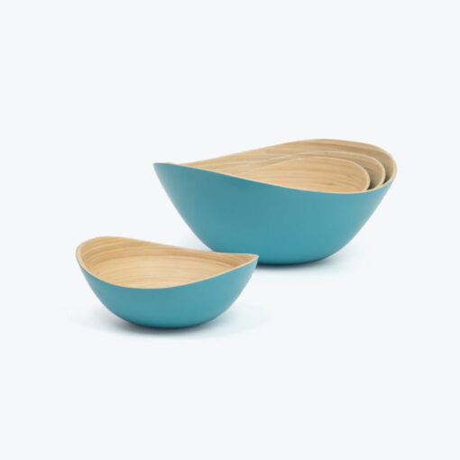 Eco Friendly Oval Bamboo Bowls Salad Bowls For Kitchen Tableware