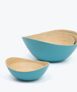 Eco Friendly Oval Bamboo Bowls Salad Bowls For Kitchen Tableware