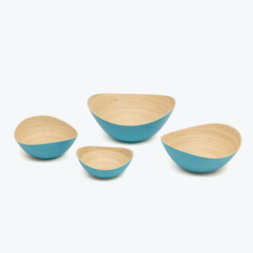 Eco Friendly Oval Bamboo Bowls Salad Bowls For Kitchen Tableware