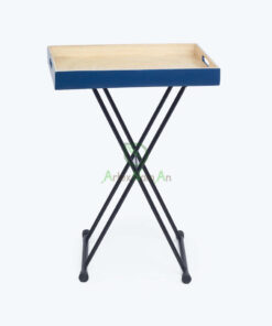 Eco friendly bamboo tea serving tray also handmade coffee table tray with steel stand for home decor