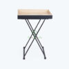 High Quality Modern Bamboo Coffee Table Tray Also Tea Serving Tray With Steel Stand From Vietnam